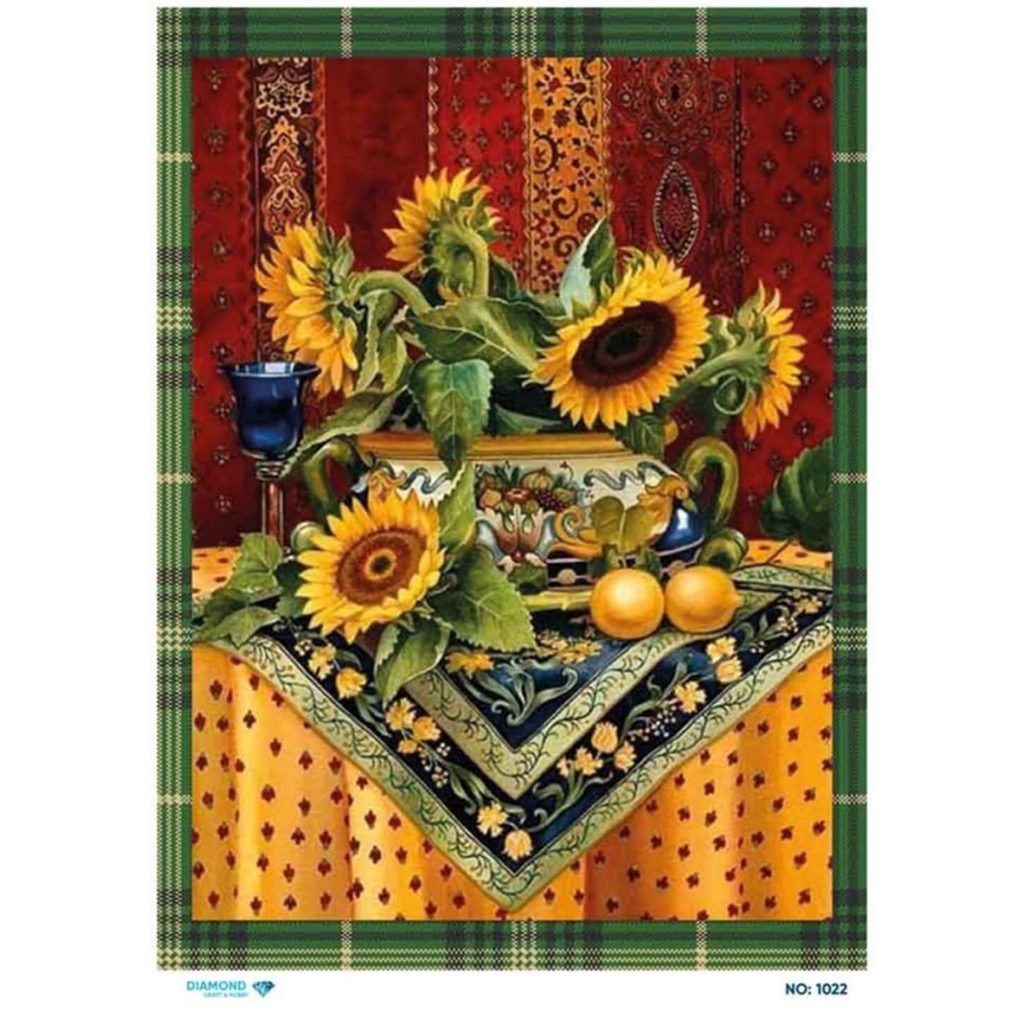 Алмазная рисовая бумага для декупажа 1022