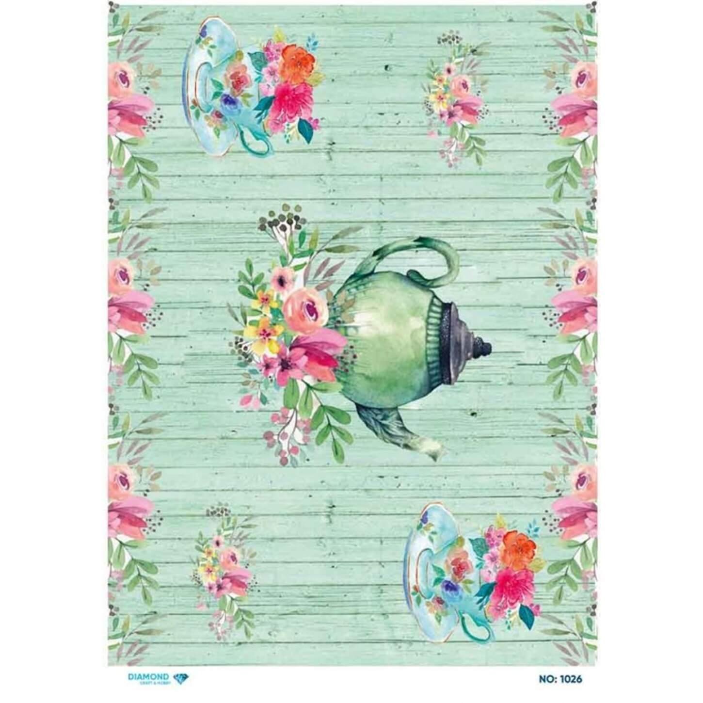 Алмазная рисовая бумага для декупажа 1026