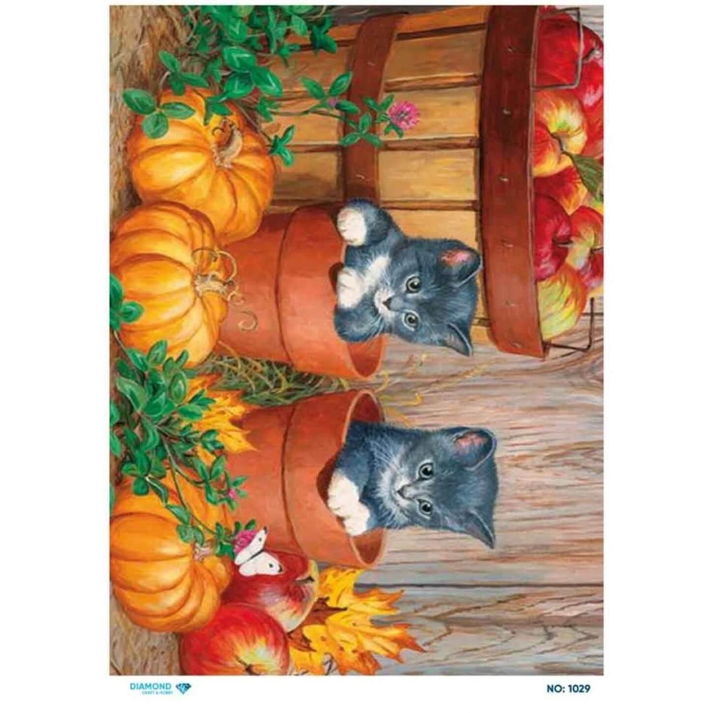 Алмазная рисовая бумага для декупажа 1029