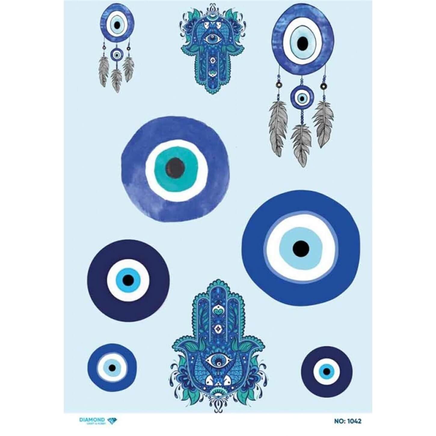 Алмазная рисовая бумага для декупажа 1042