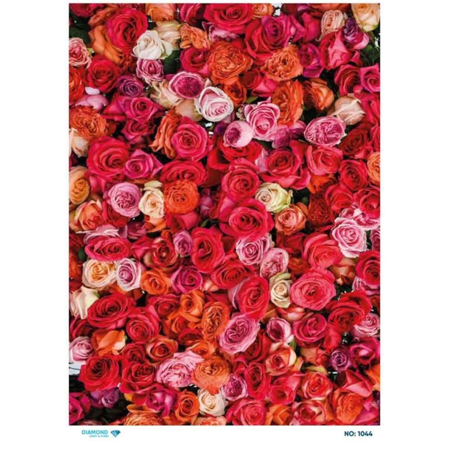 Алмазная рисовая бумага для декупажа 1044