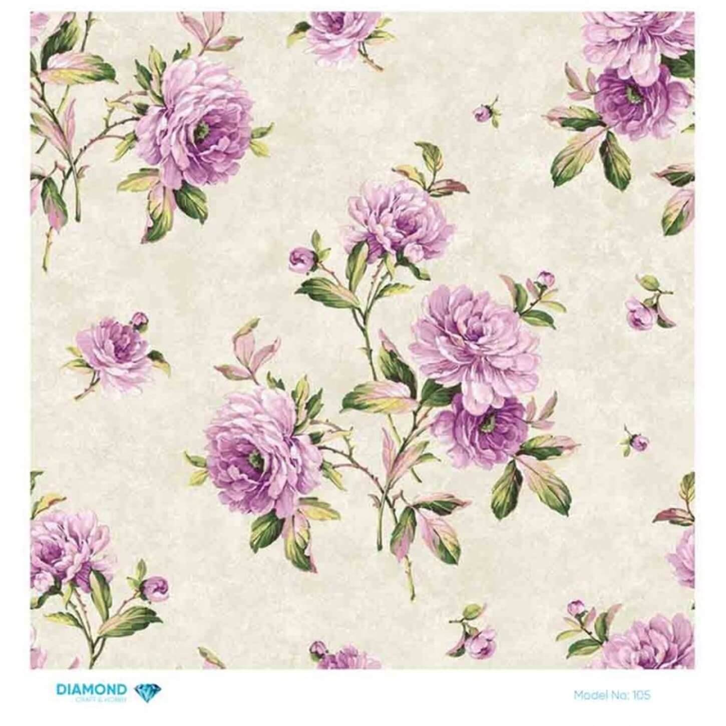 ديكوباج ورق الأرز الماسي 105