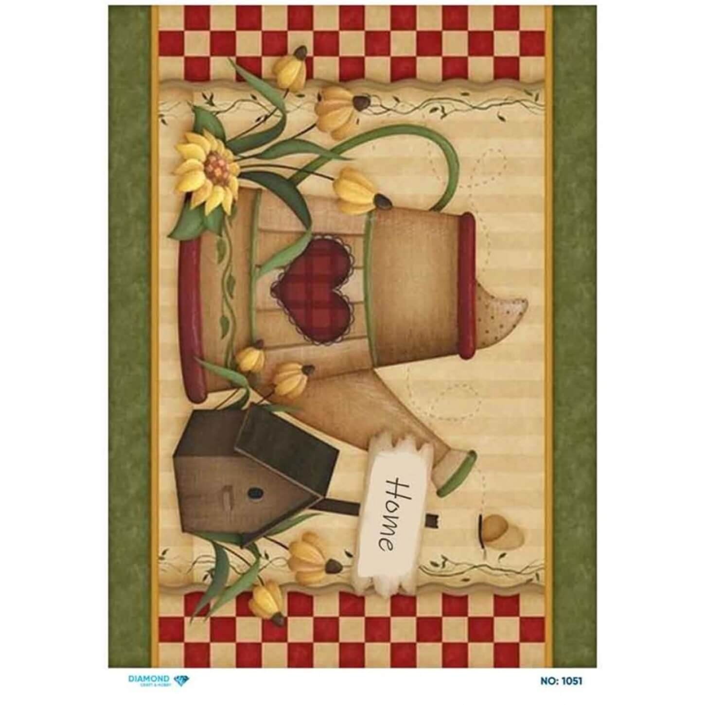 Алмазная рисовая бумага для декупажа 1051