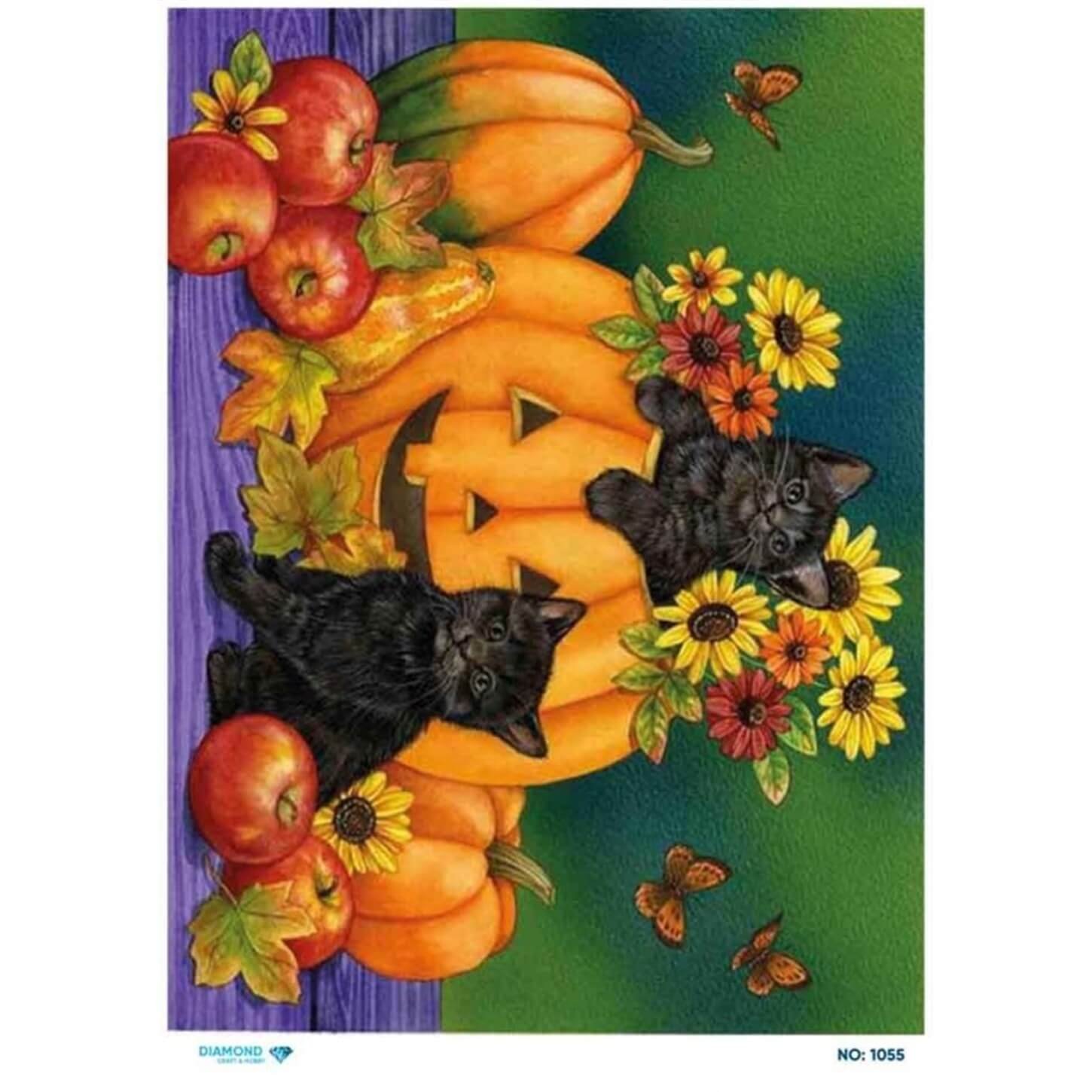 Алмазная рисовая бумага для декупажа 1055