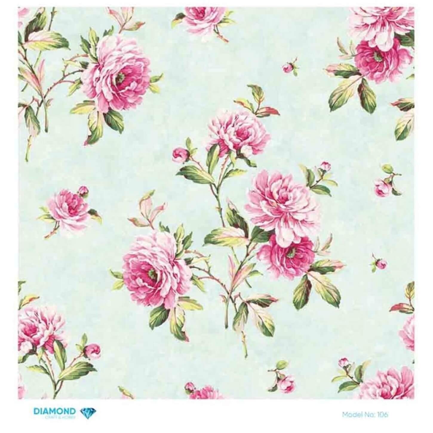 ديكوباج ورق الأرز الماسي 106