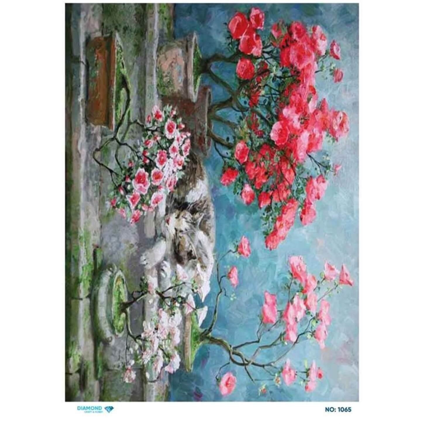 Алмазная рисовая бумага для декупажа 1065