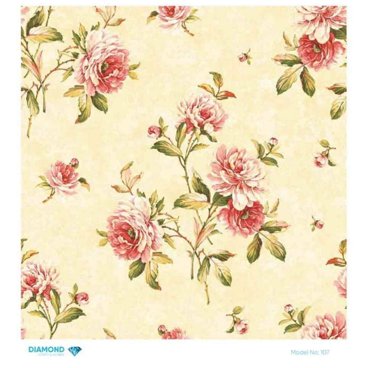 ديكوباج ورق الأرز الماسي 107