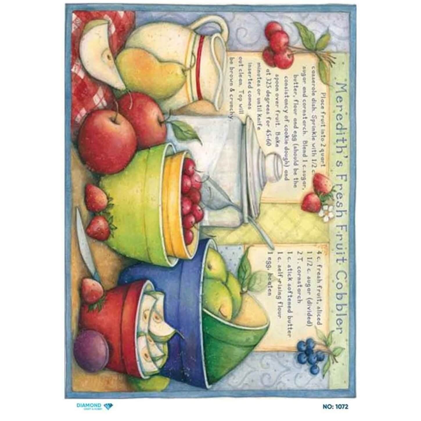 Алмазная рисовая бумага для декупажа 1072