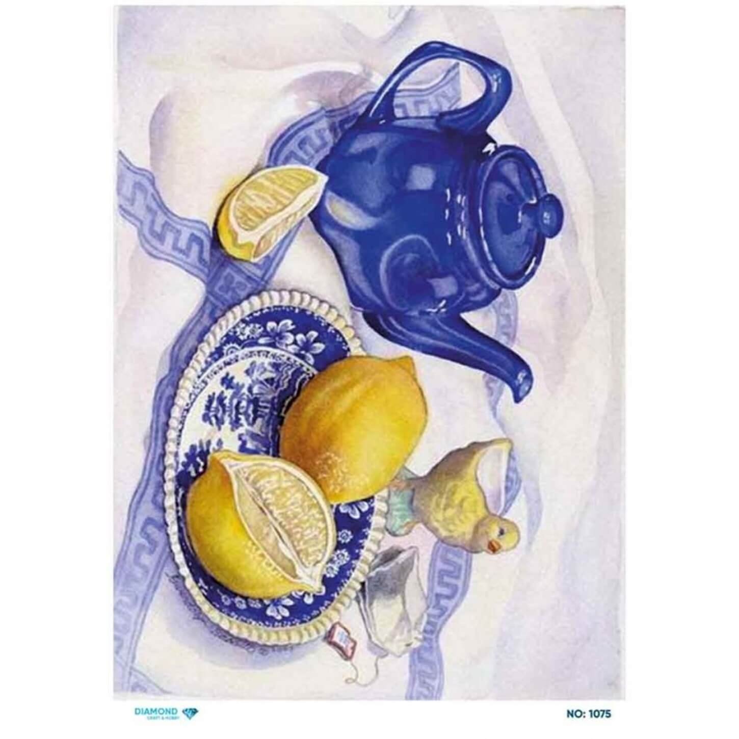 Алмазная рисовая бумага для декупажа 1075