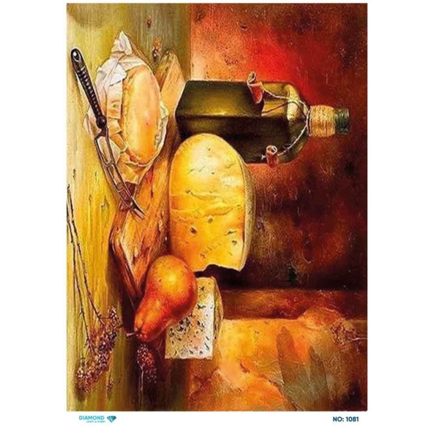 Алмазная рисовая бумага для декупажа 1081