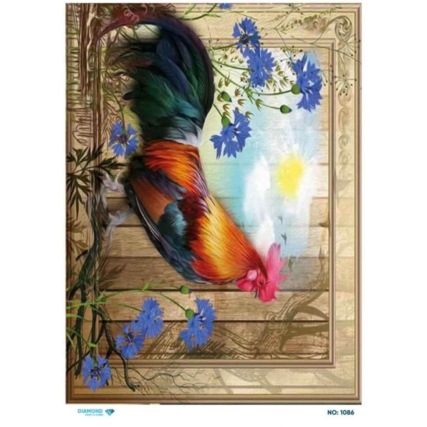 Алмазная рисовая бумага для декупажа 1086