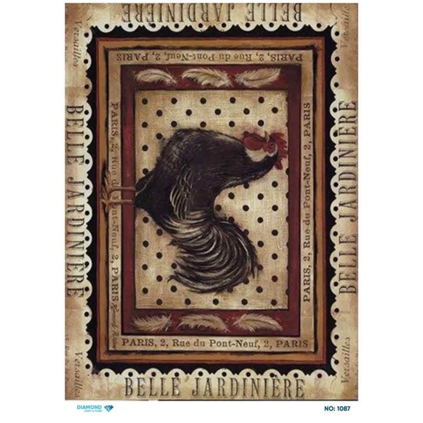 Алмазная рисовая бумага для декупажа 1087