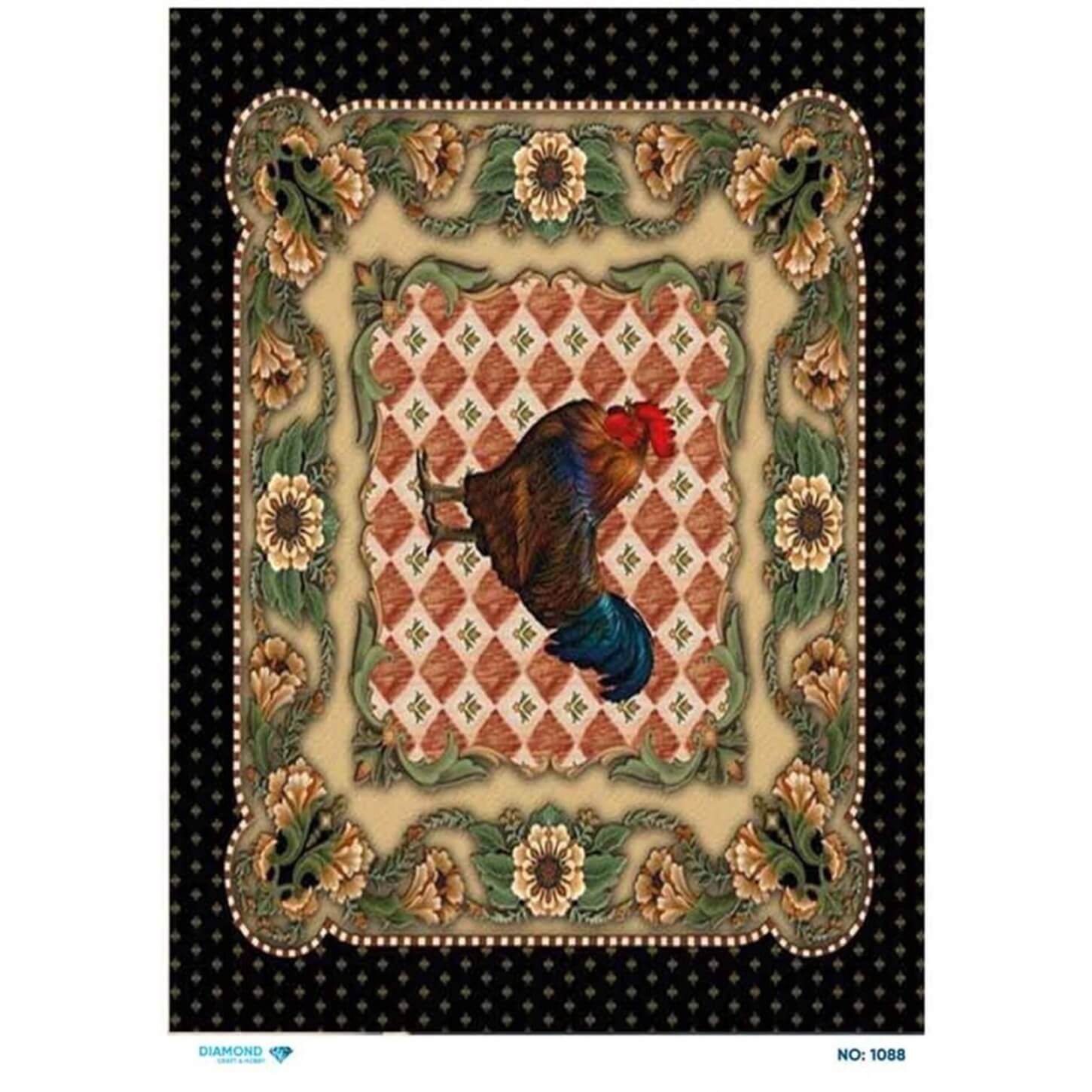 Алмазная рисовая бумага для декупажа 1088