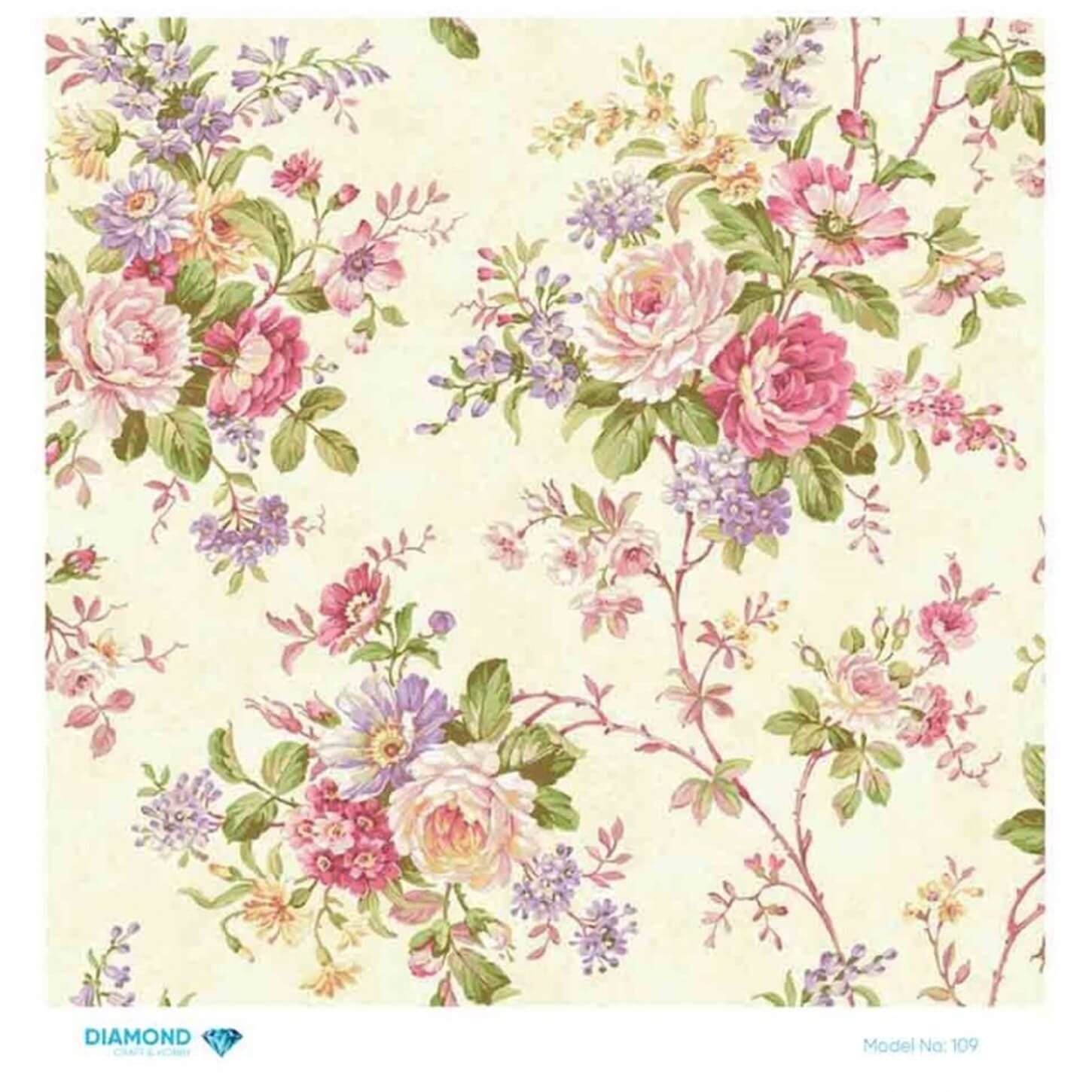 ديكوباج ورق الأرز الماسي 109