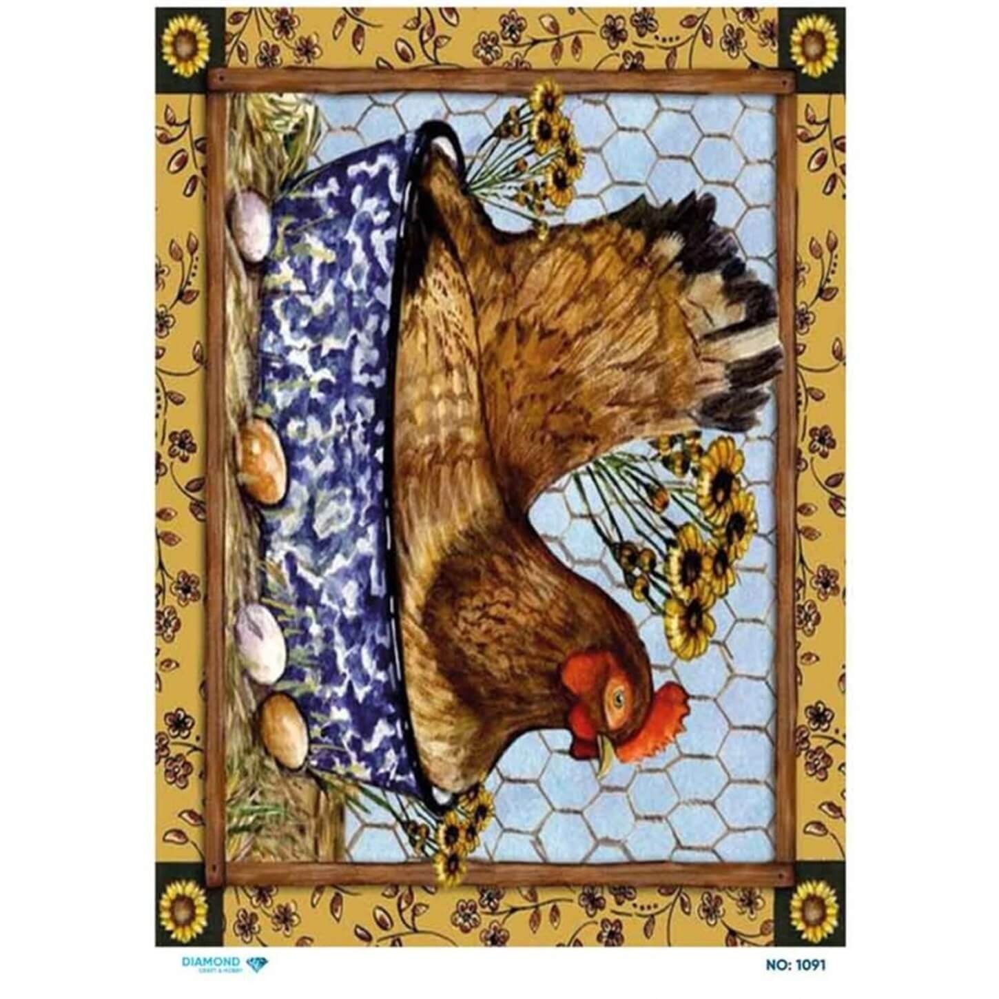 Алмазная рисовая бумага для декупажа 1091