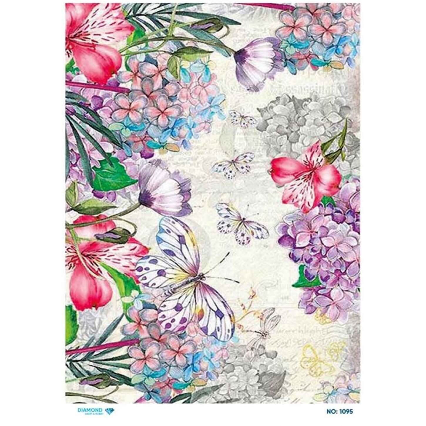 Алмазная рисовая бумага для декупажа 1095