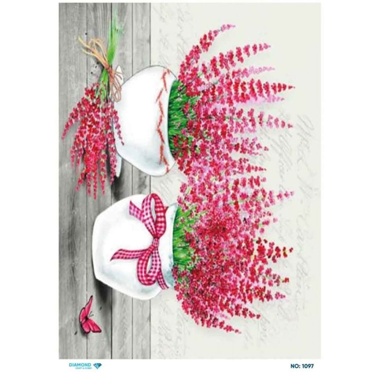 Алмазная рисовая бумага для декупажа 1097