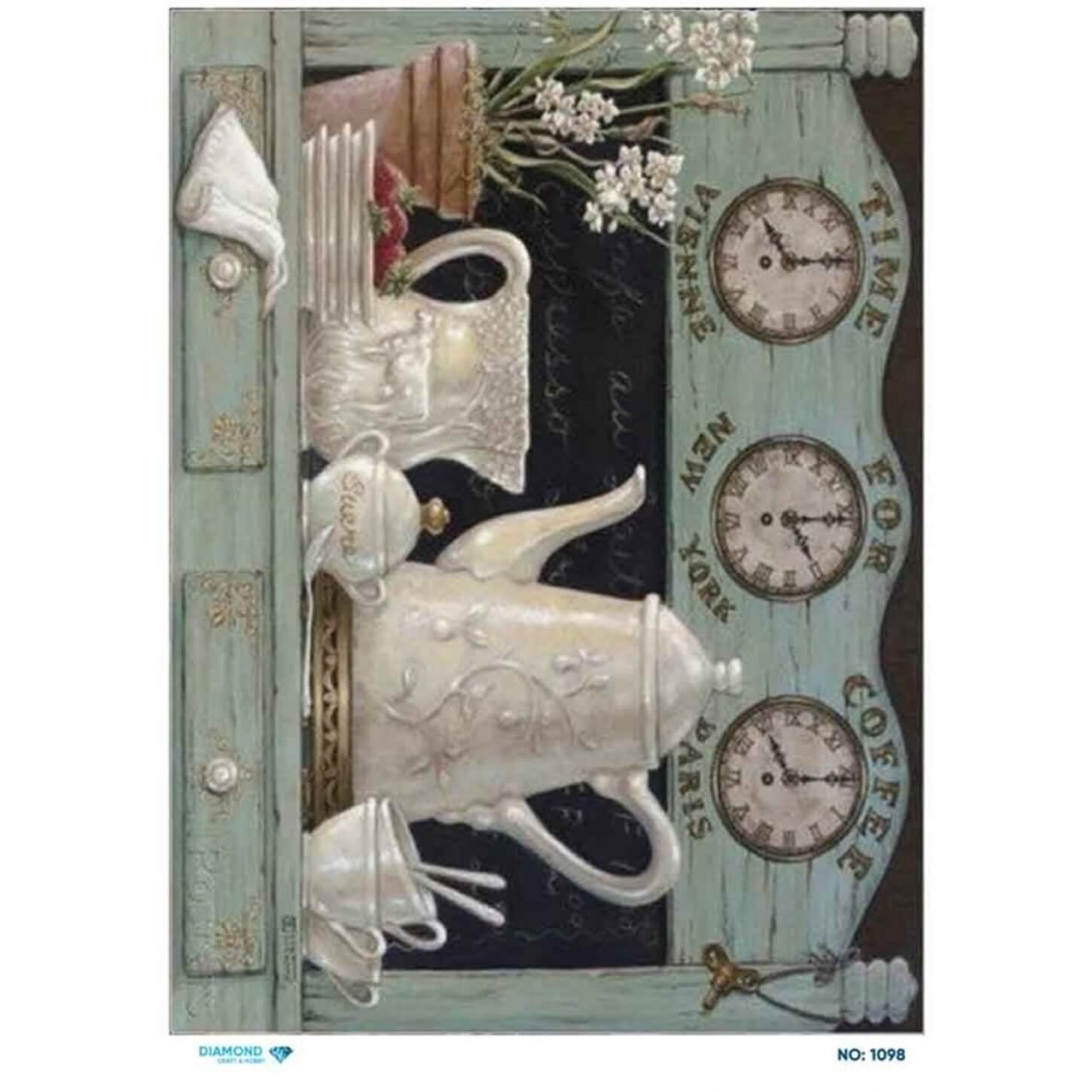 Алмазная рисовая бумага для декупажа 1098