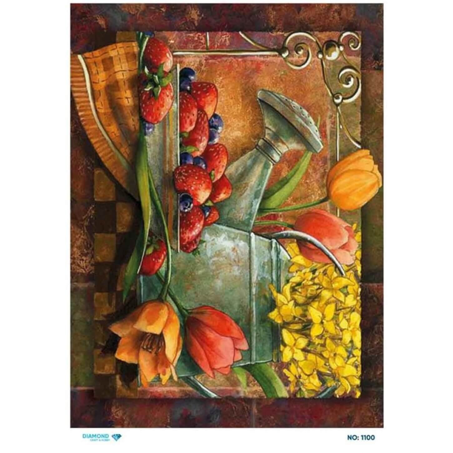 Алмазная рисовая бумага для декупажа 1100