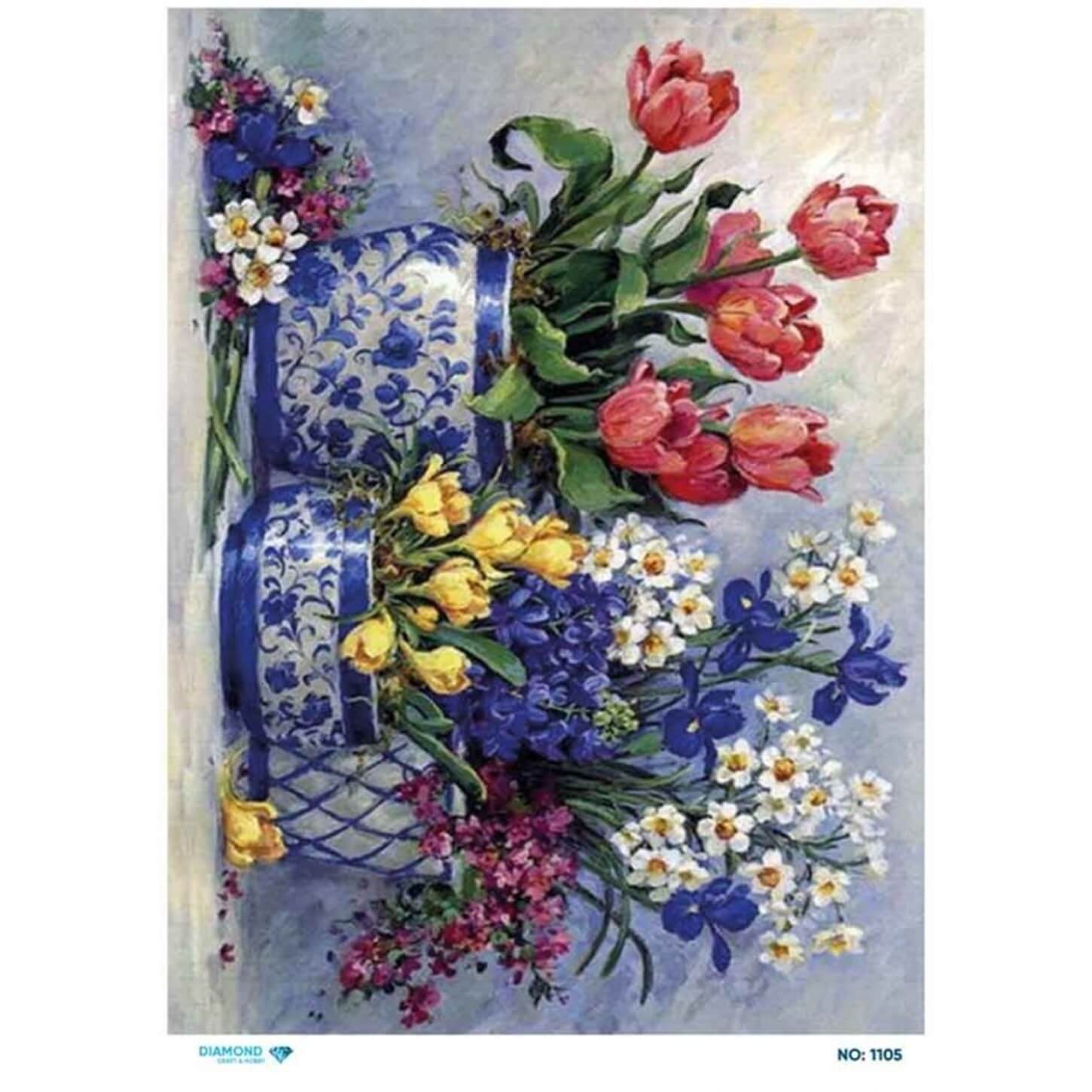 Алмазная рисовая бумага для декупажа 1105