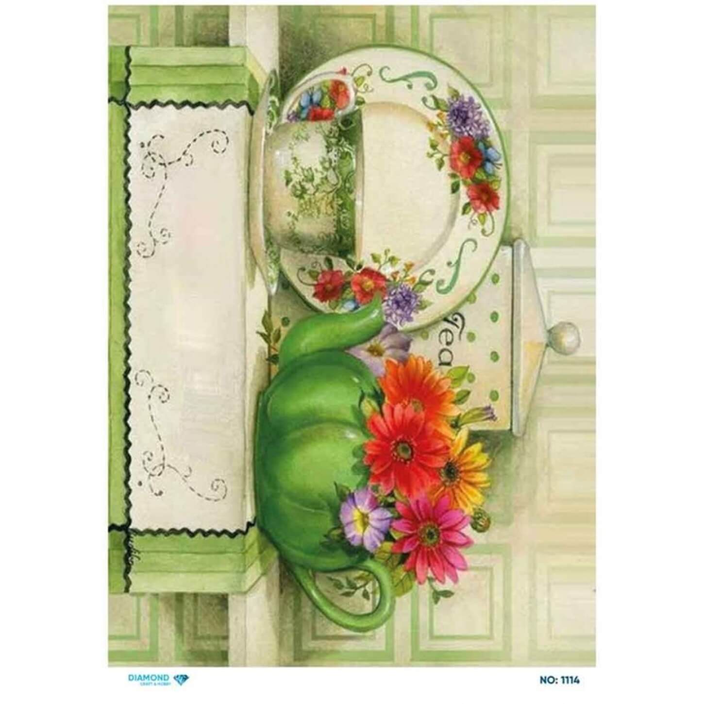 Алмазная рисовая бумага для декупажа 1114