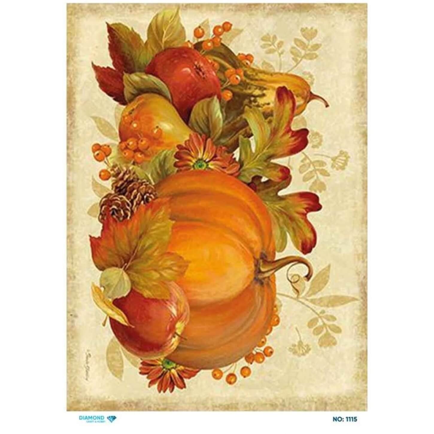 Алмазная рисовая бумага для декупажа 1115