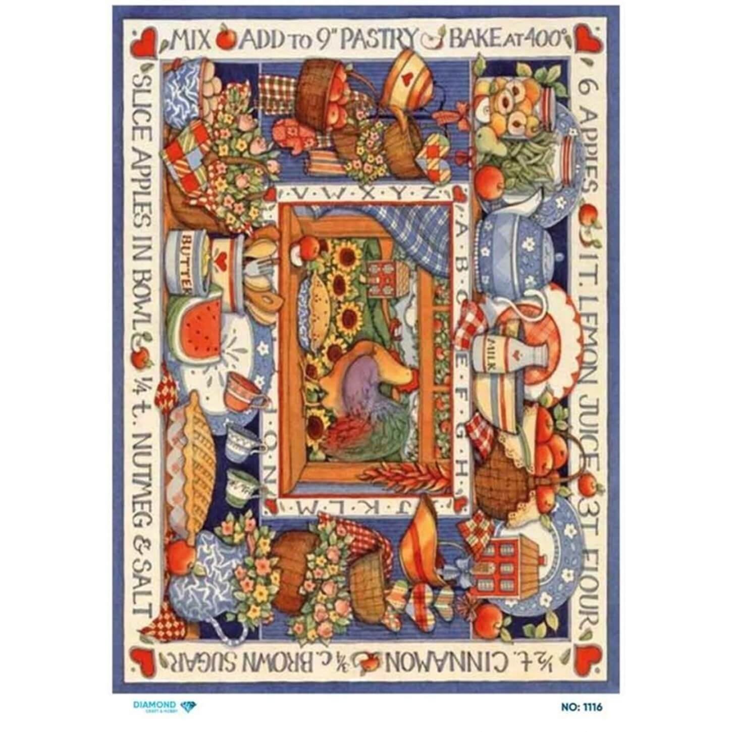 Алмазная рисовая бумага для декупажа 1116