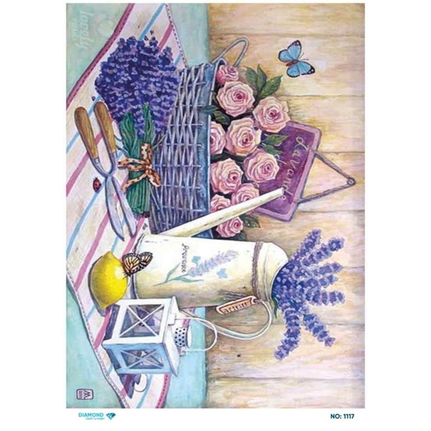 Алмазная рисовая бумага для декупажа 1117