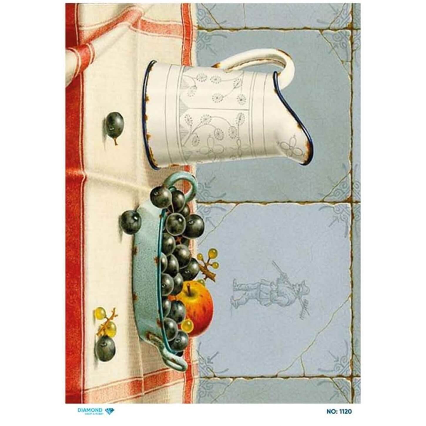 Алмазная рисовая бумага для декупажа 1120