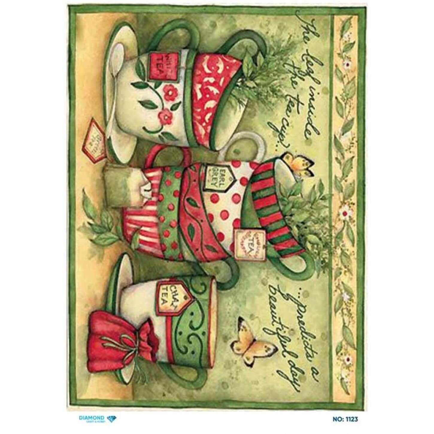 Алмазная рисовая бумага для декупажа 1123