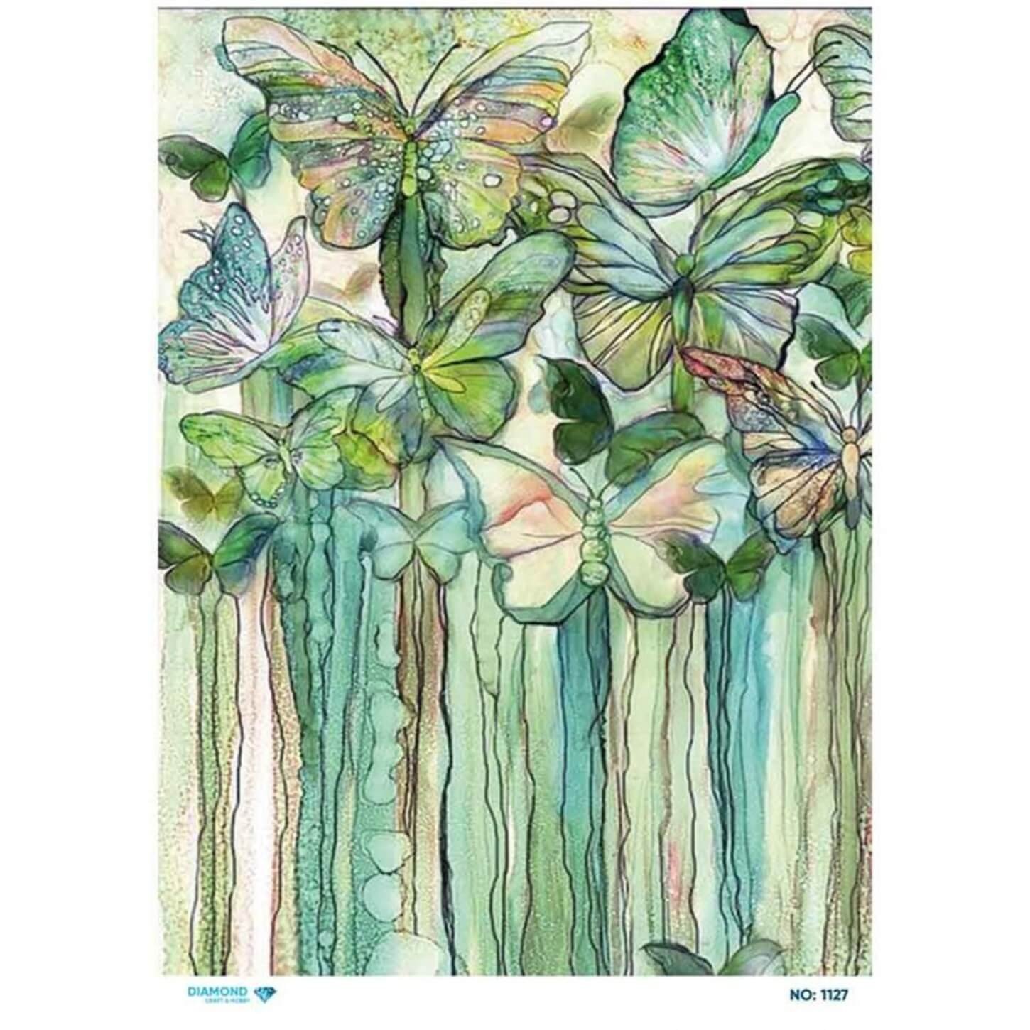 Алмазная рисовая бумага для декупажа 1127