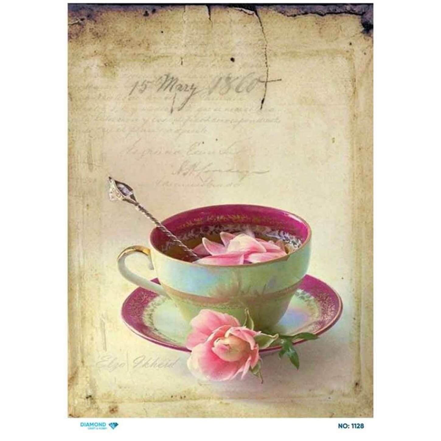 Алмазная рисовая бумага для декупажа 1128