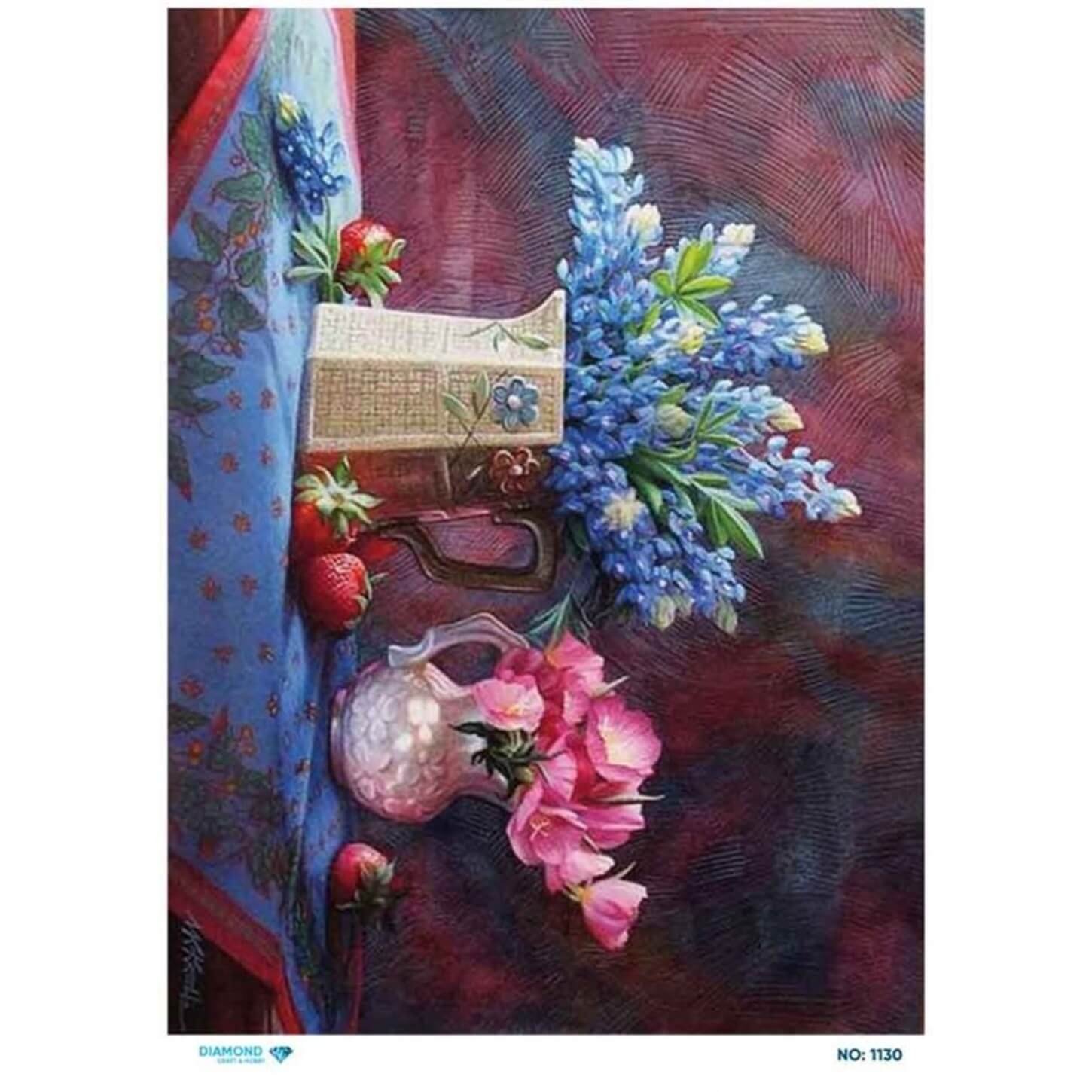 Алмазная рисовая бумага для декупажа 1130