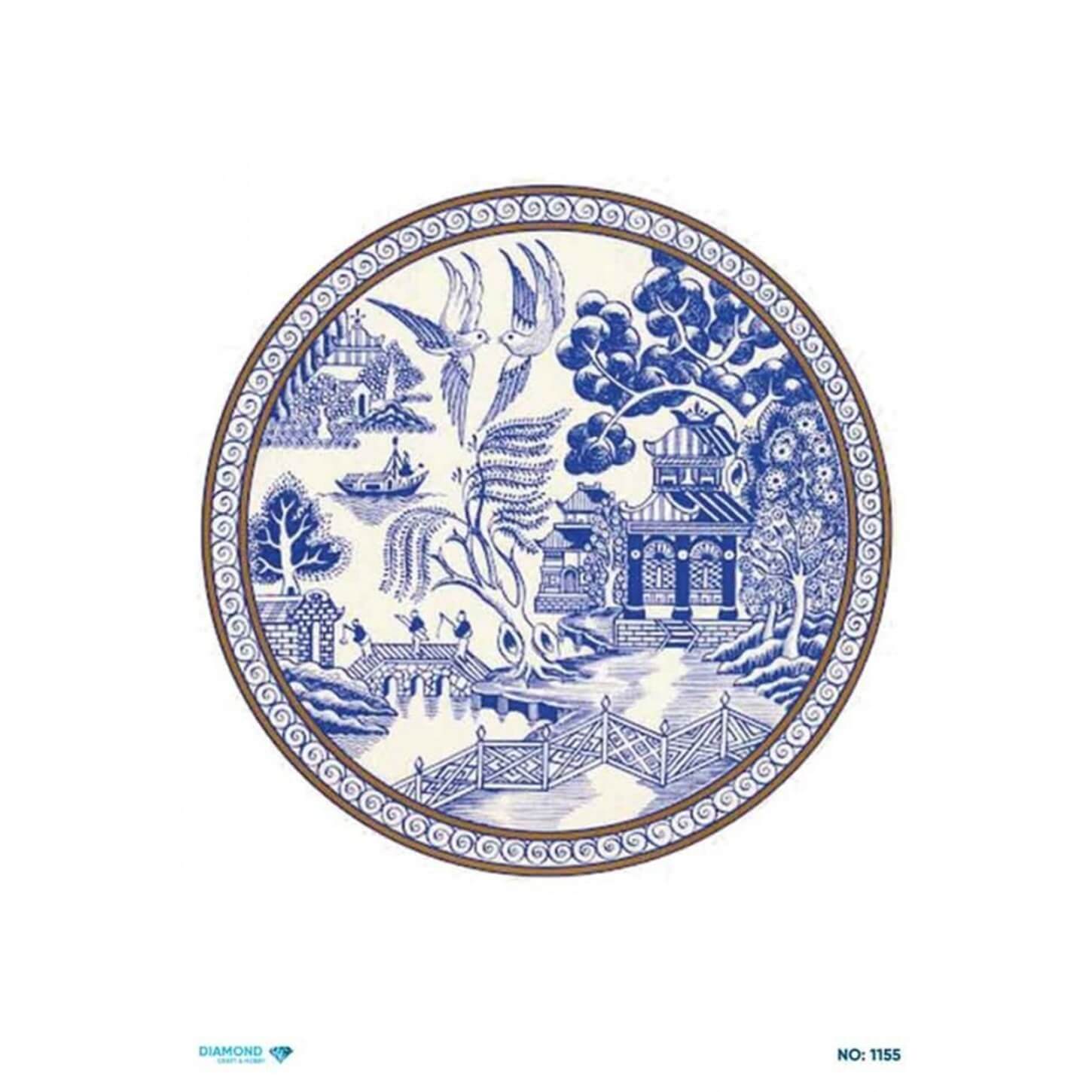 Алмазная рисовая бумага для декупажа 1155