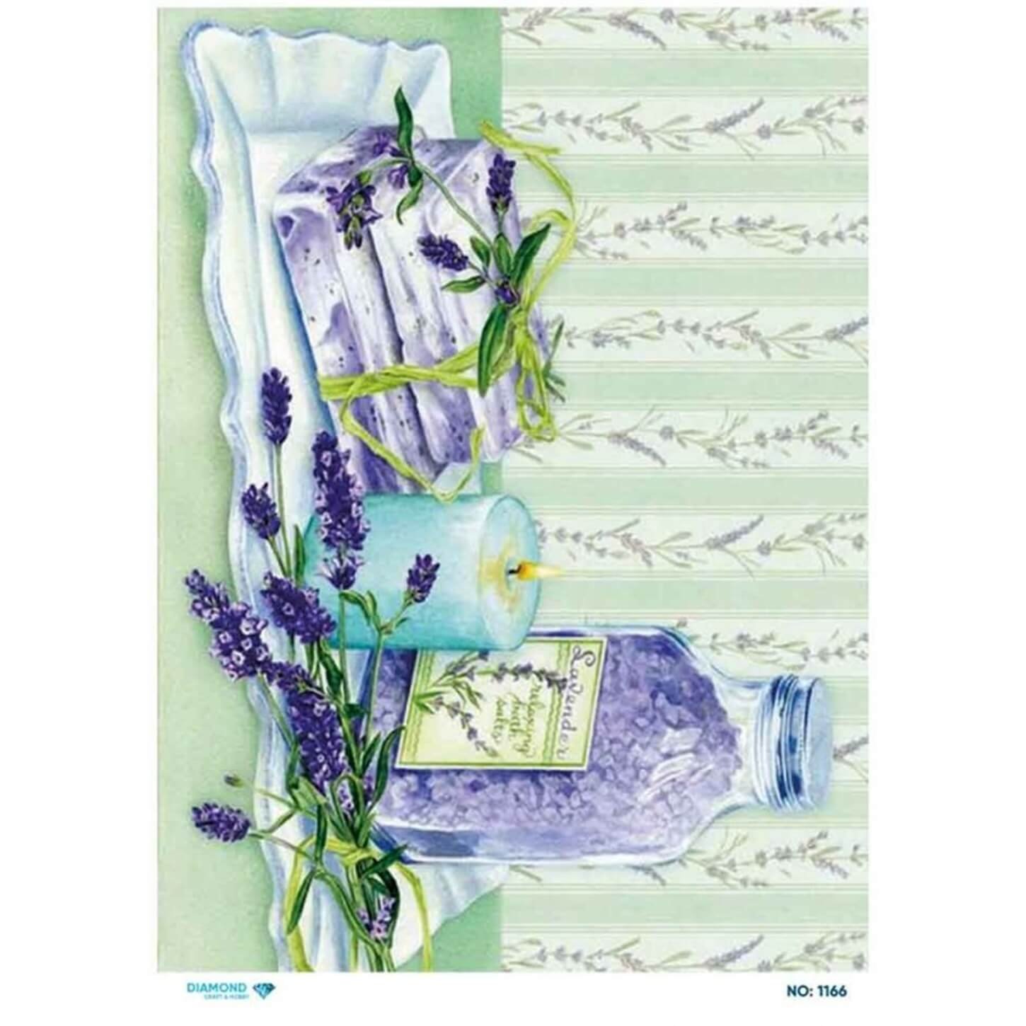 Алмазная рисовая бумага для декупажа 1166