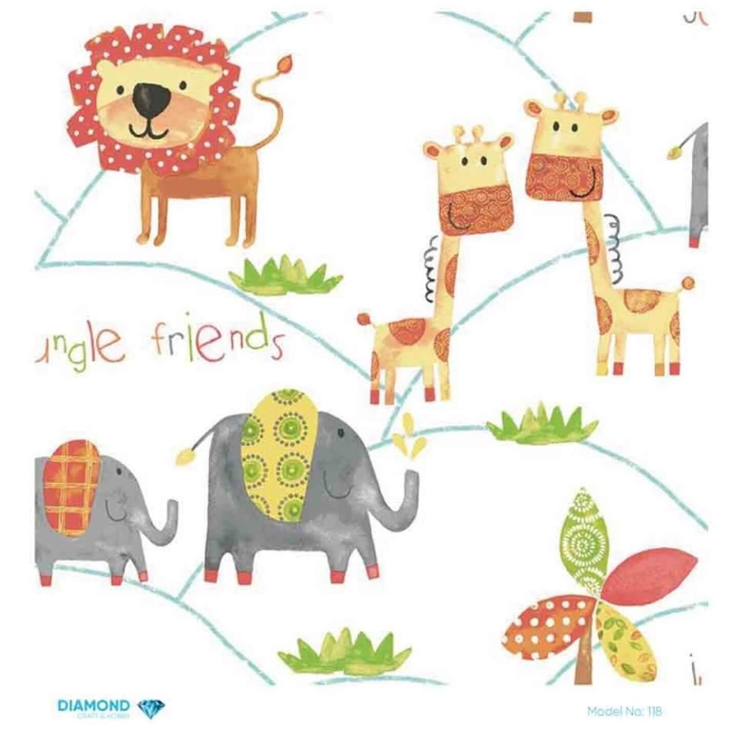 Декупаж рисовой бумагой с ромбиками 118