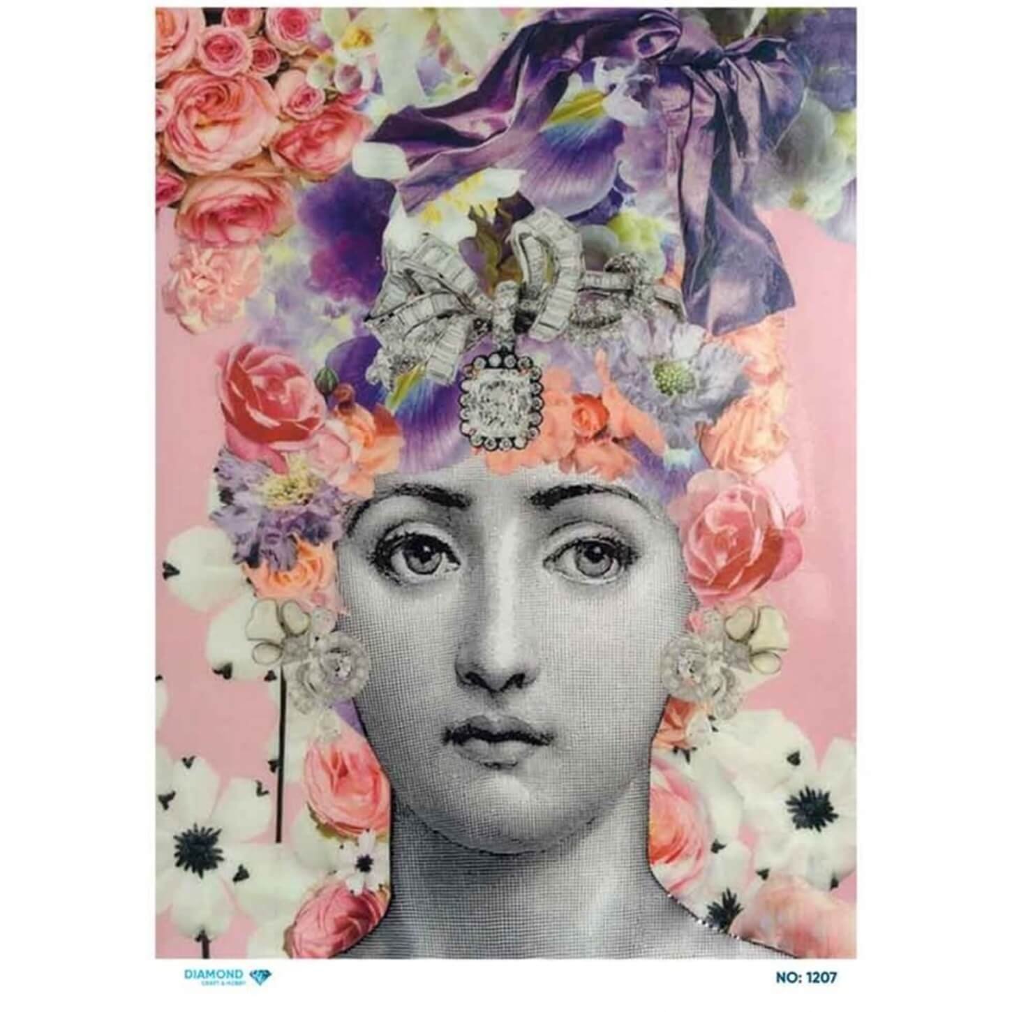 Алмазная рисовая бумага для декупажа 1207