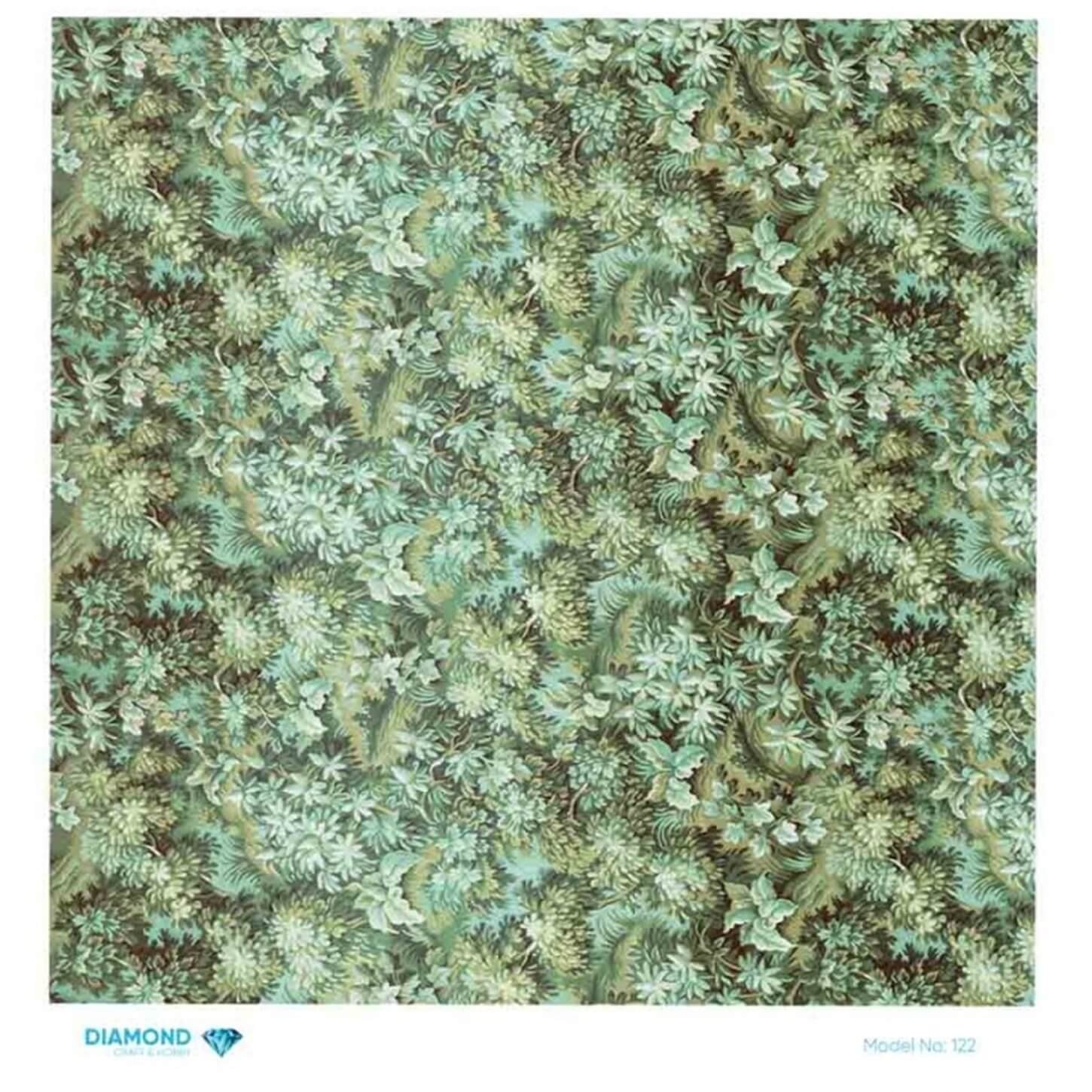 Декупаж рисовой бумагой ромб 122