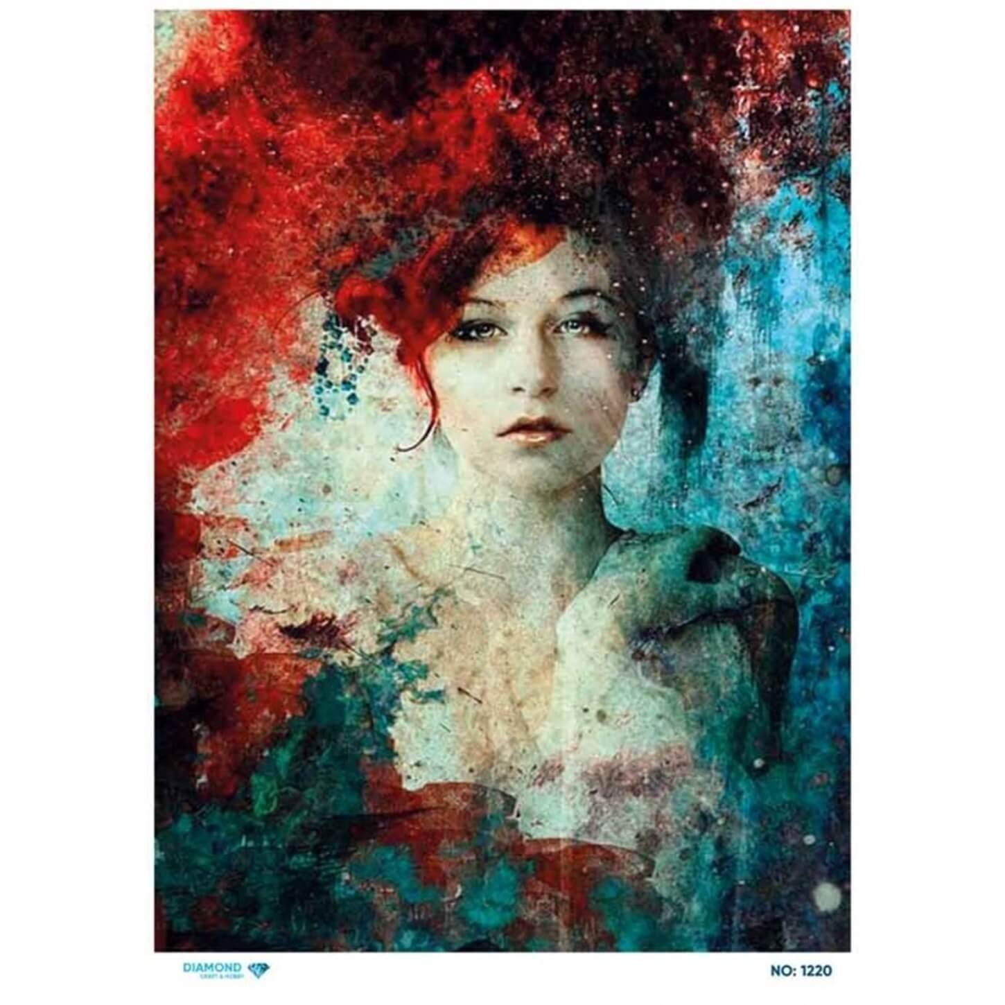 Алмазная рисовая бумага для декупажа 1220