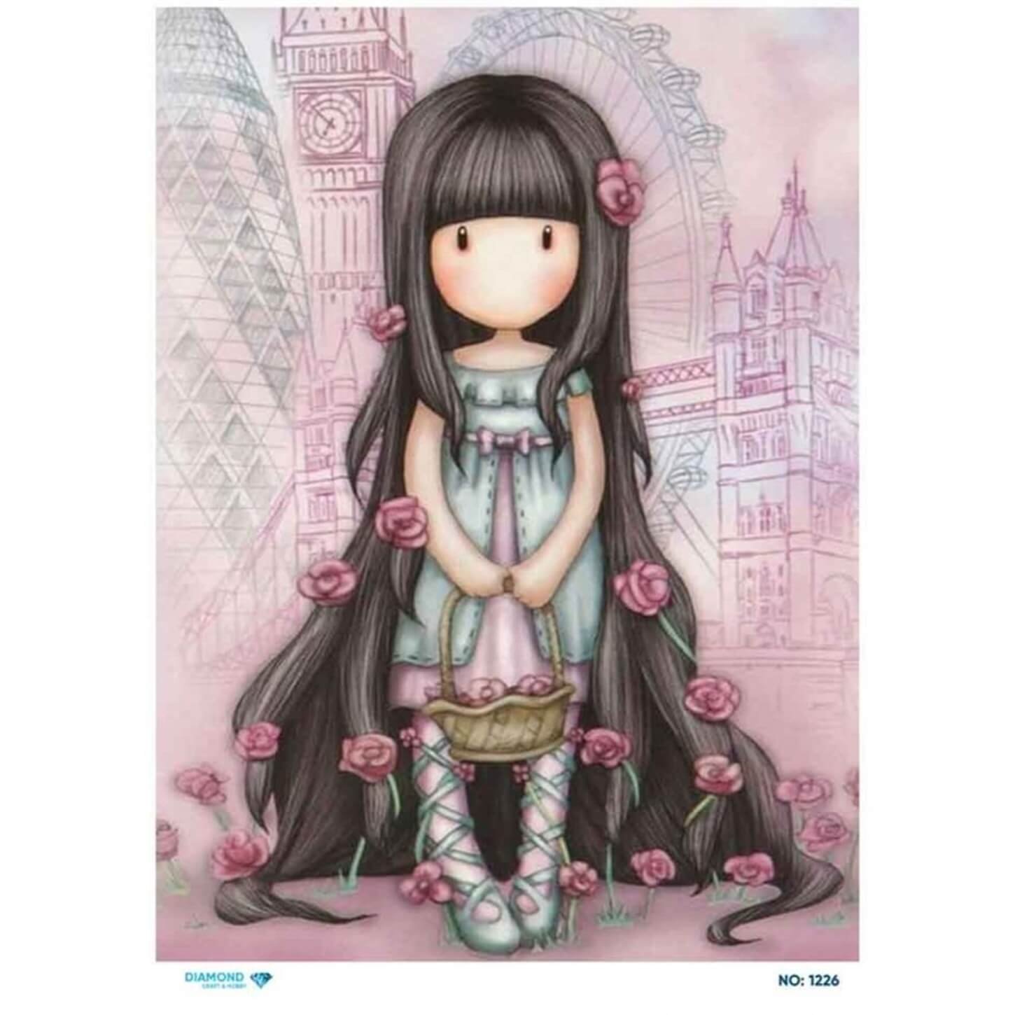 Алмазная рисовая бумага для декупажа 1226