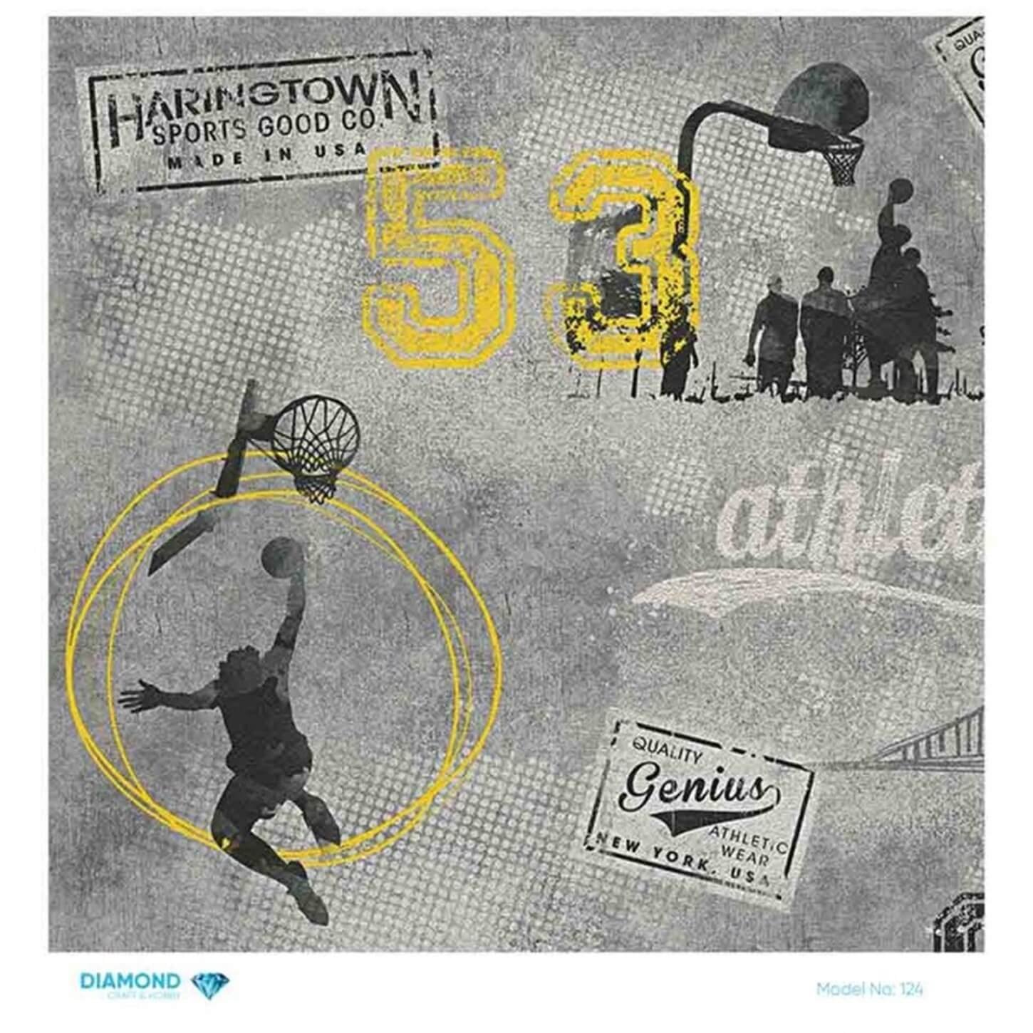 Декупаж рисовой бумагой ромбовидной формы 124