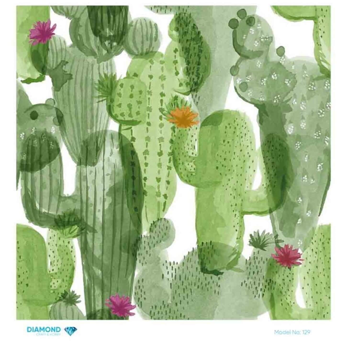 Декупаж рисовой бумагой с ромбами 129