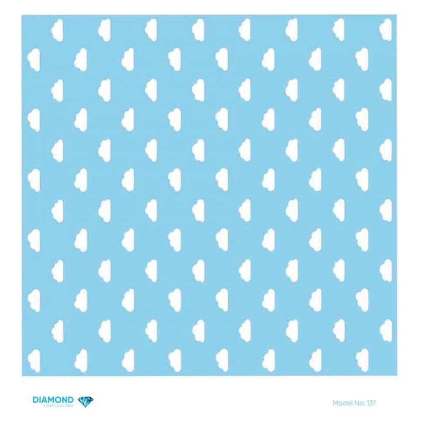 Декупаж рисовой бумагой с ромбиками 137