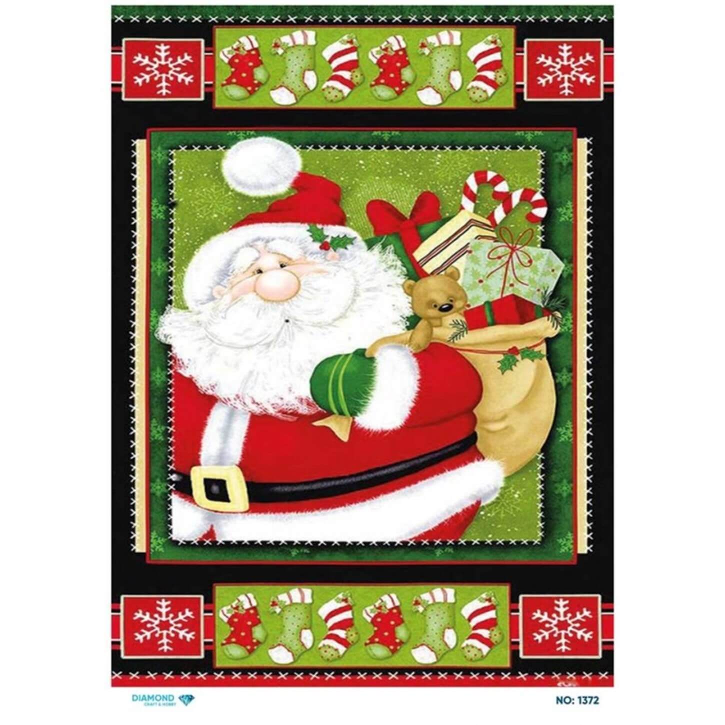 Декупаж рисовой бумагой с бриллиантами 1372