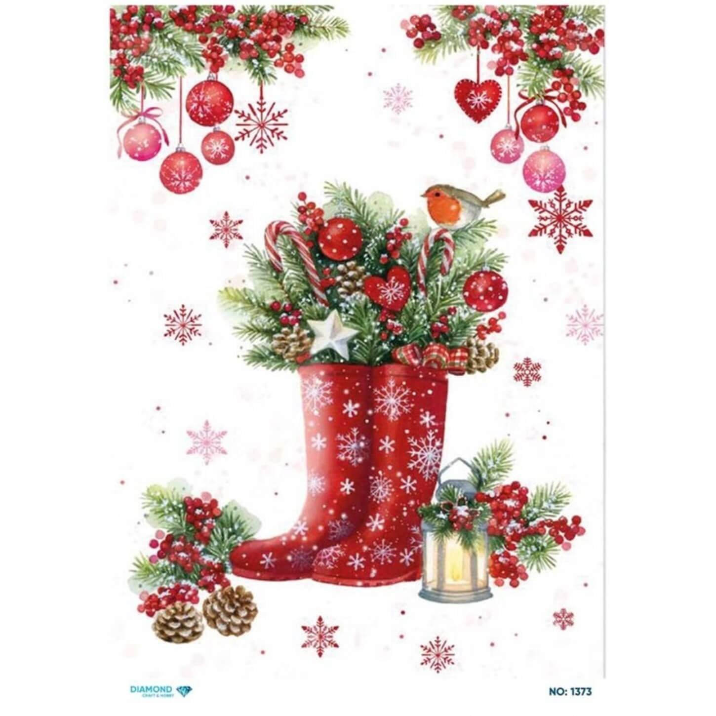 Алмазная рисовая бумага для декупажа 1373