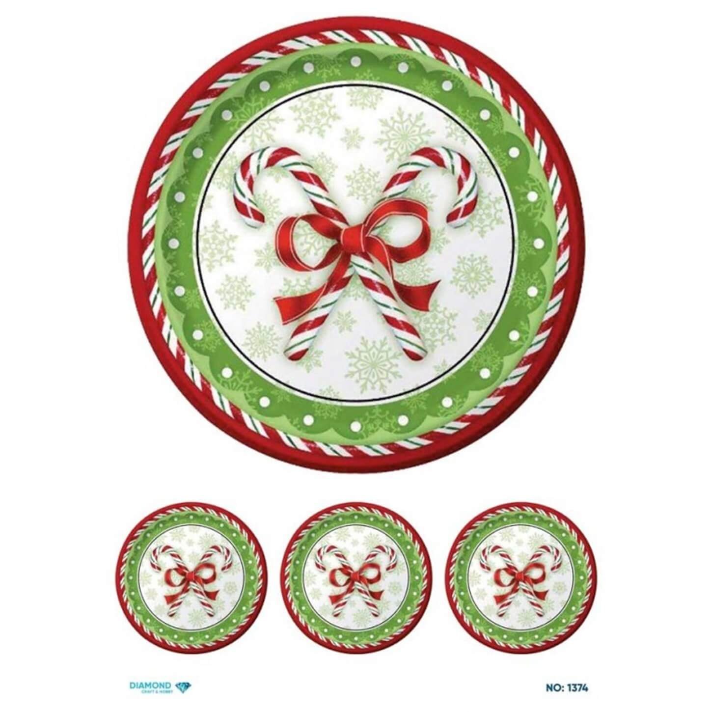 Декупаж рисовой бумагой с бриллиантами 1374