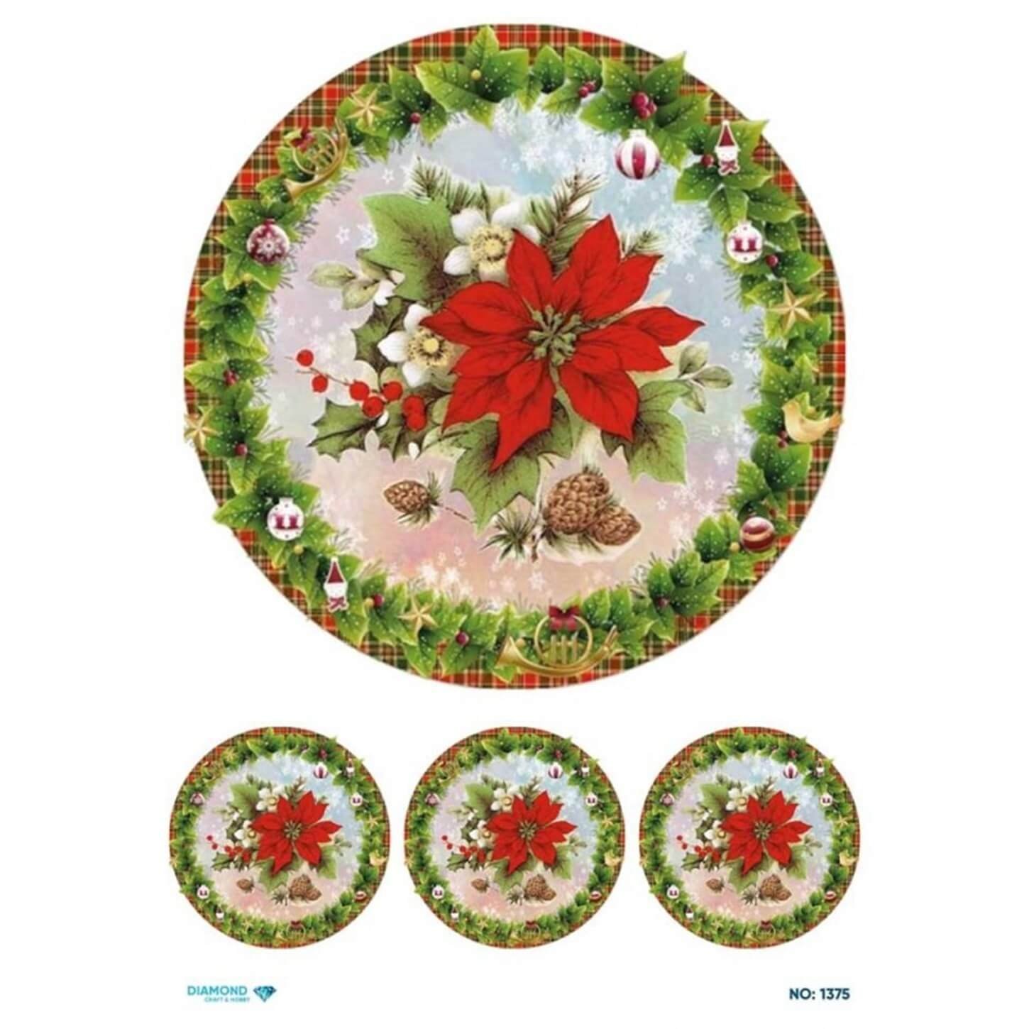 Алмазная рисовая бумага для декупажа 1375