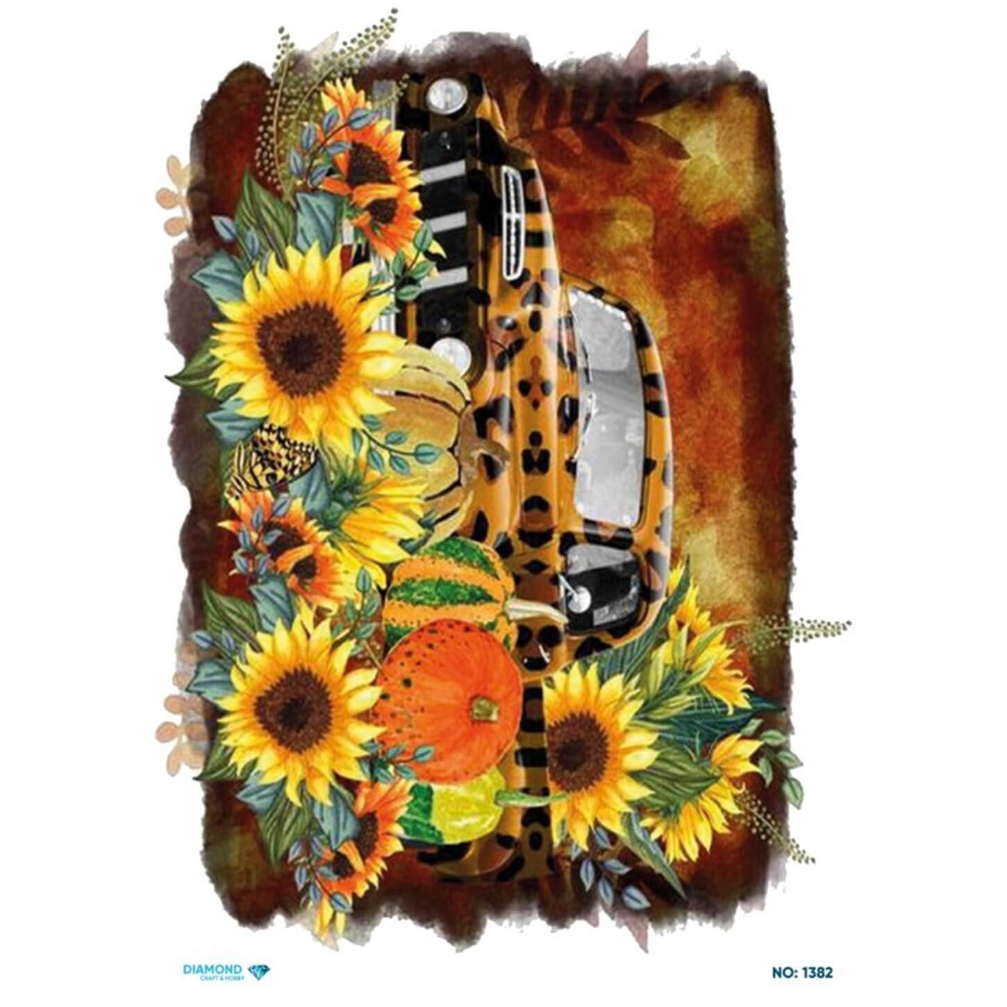 Алмазная рисовая бумага для декупажа 1382