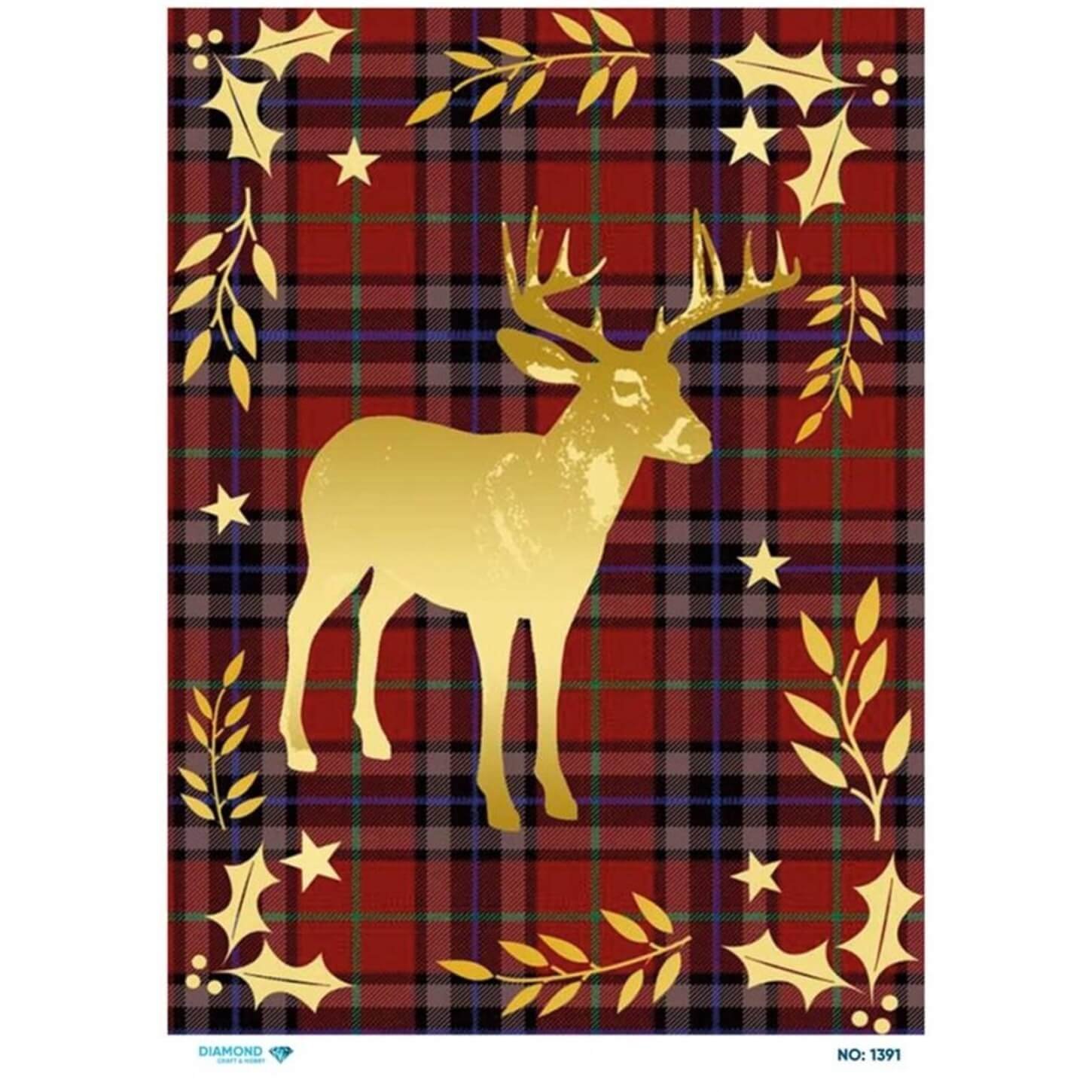 Декупаж рисовой бумагой с бриллиантами 1391