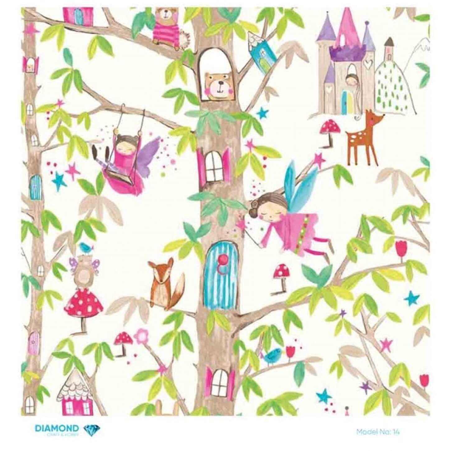 Декупаж рисовой бумагой с ромбиками 14